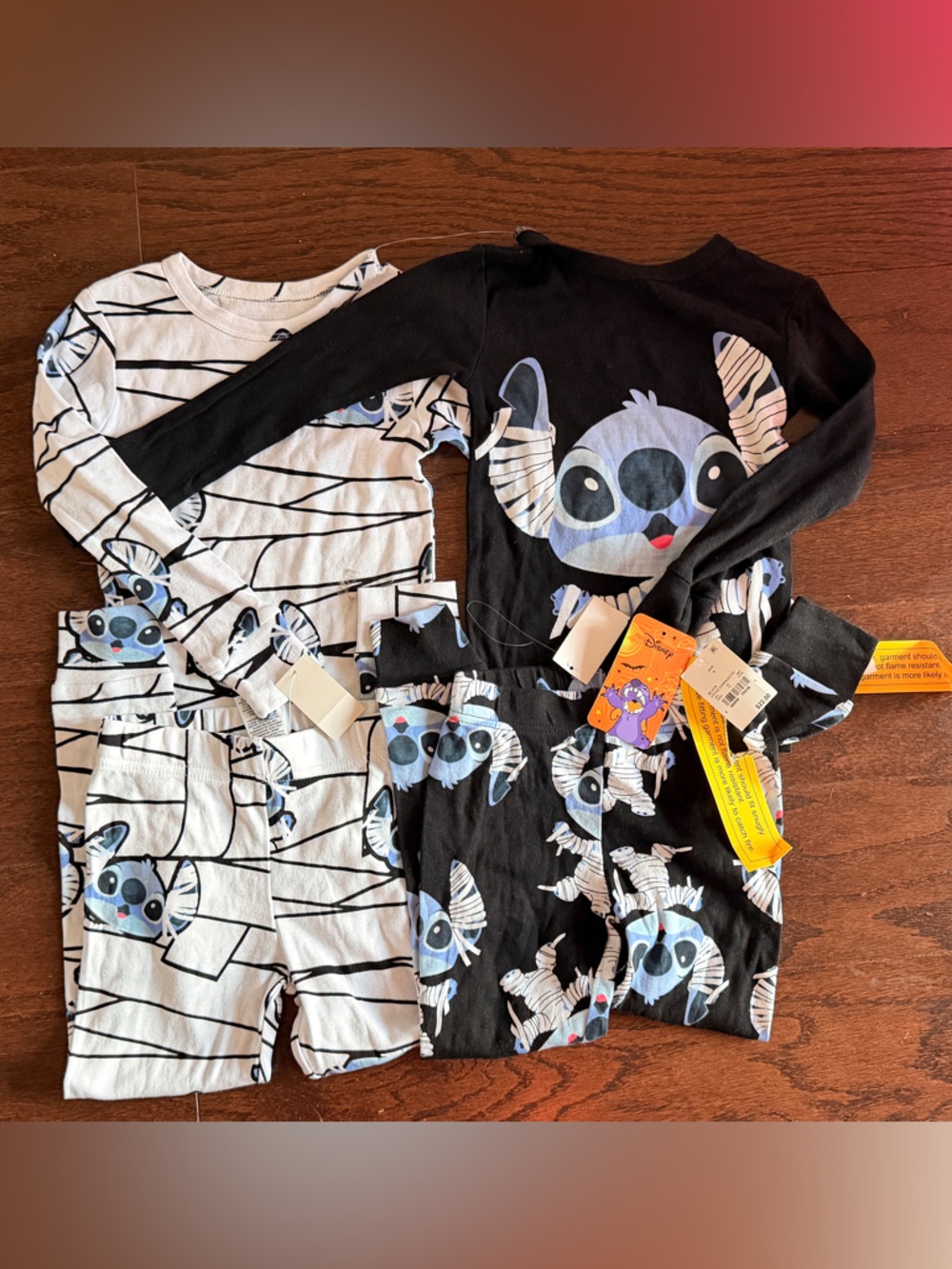 Disney Stitch Halloween Mummy Pajama Set NWT Kids 4T